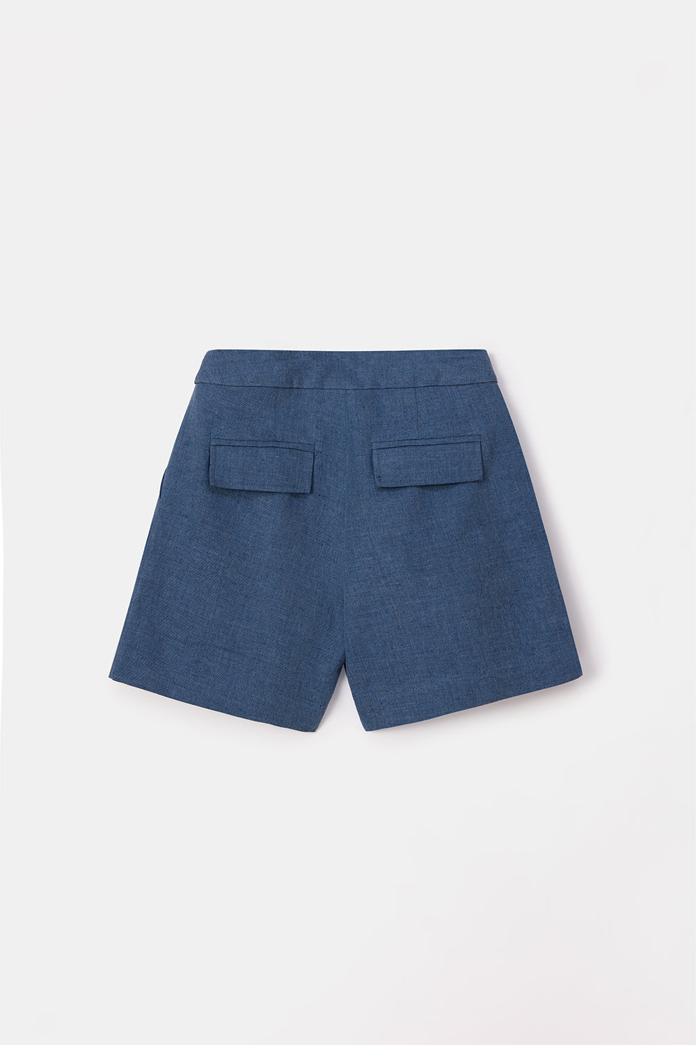 Peploum-Toba Short In Denim Blue-Şort-5-Milagron.com