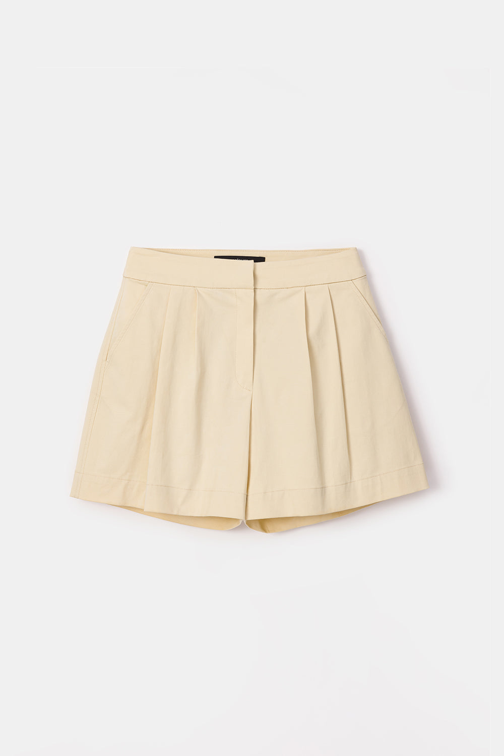 Peploum-Toba Shorts In Eggnog Yellow-Şort-5-Milagron.com