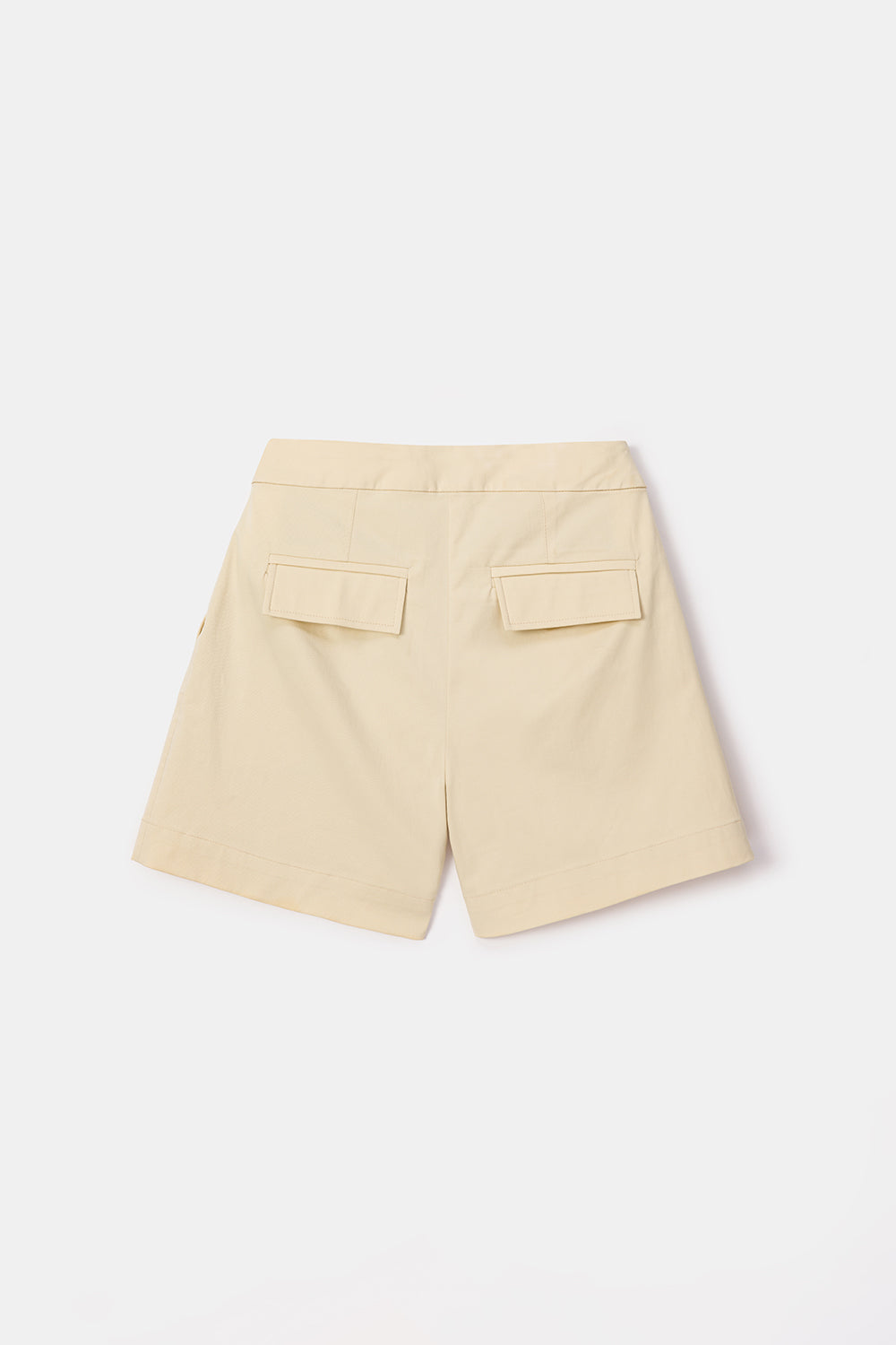 Peploum-Toba Shorts In Eggnog Yellow-Şort-6-Milagron.com