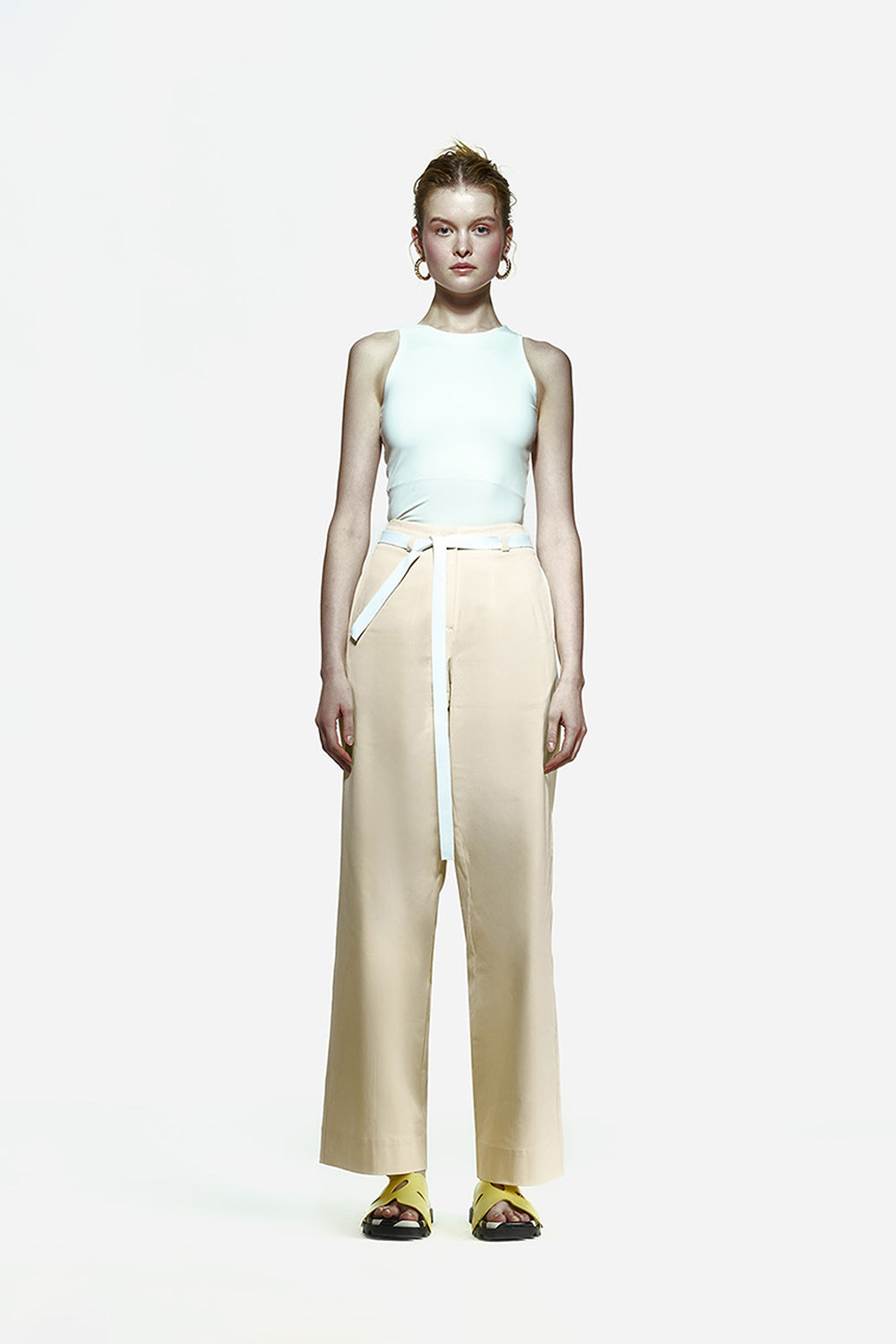 Peploum-Toba Trousers In Eggnog Yellow-Pantolon-1-Milagron.com