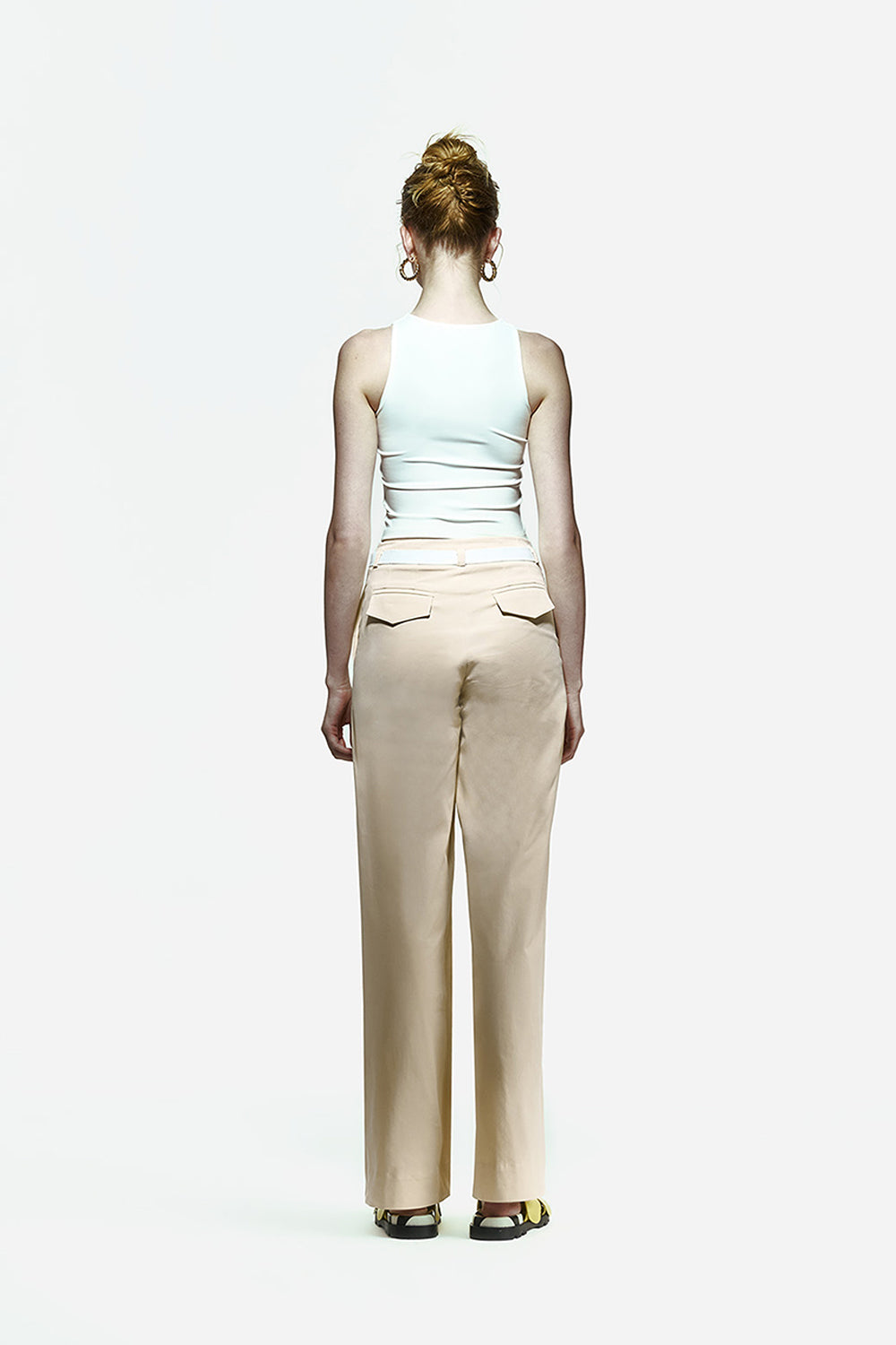 Peploum-Toba Trousers In Eggnog Yellow-Pantolon-3-Milagron.com