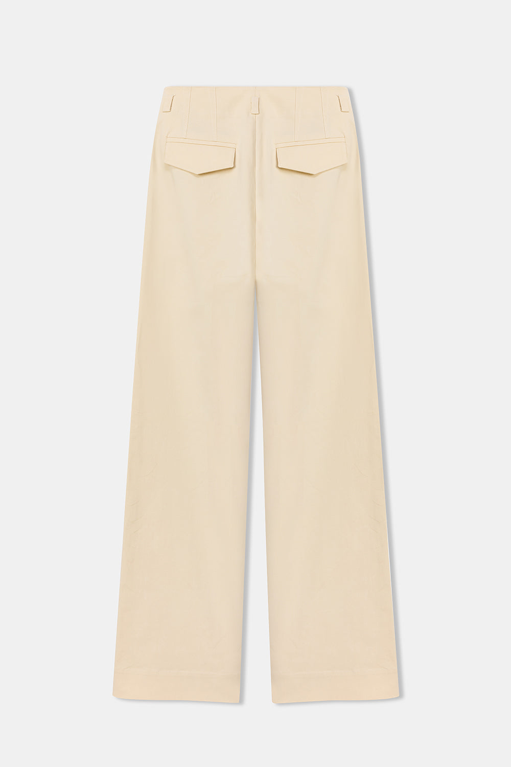 Peploum-Toba Trousers In Eggnog Yellow-Pantolon-5-Milagron.com