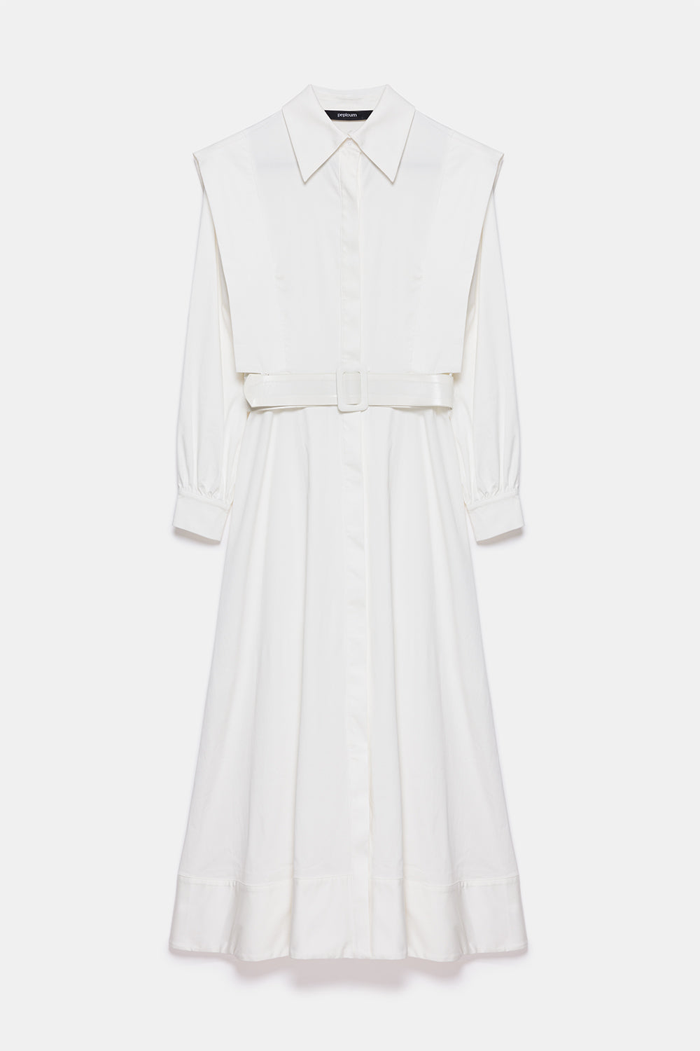 Peploum-Valeria Shirt Maxi Dress-Elbise-1-Milagron.com