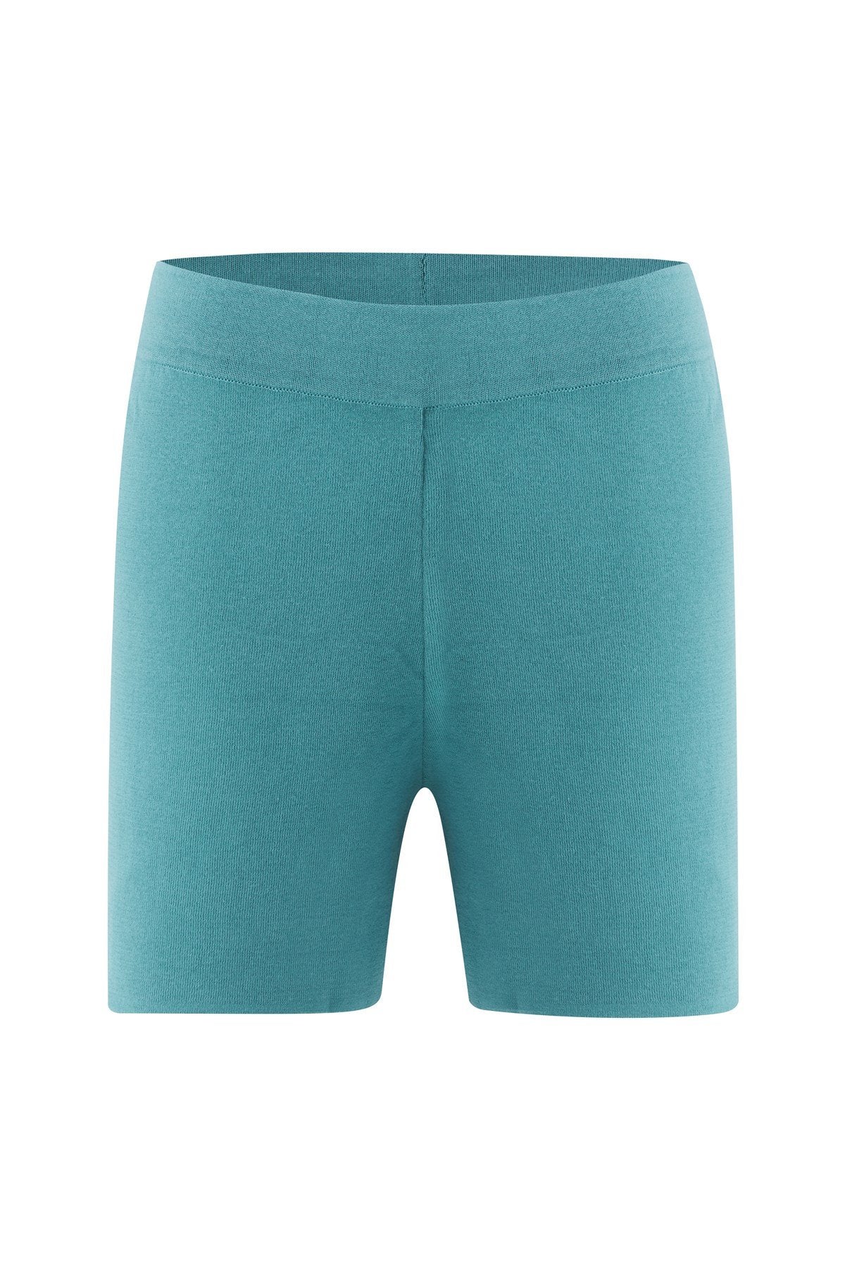 Peraluna-%100 Pamuk Kadın Şort Turkuaz-Şort-8-Milagron.com