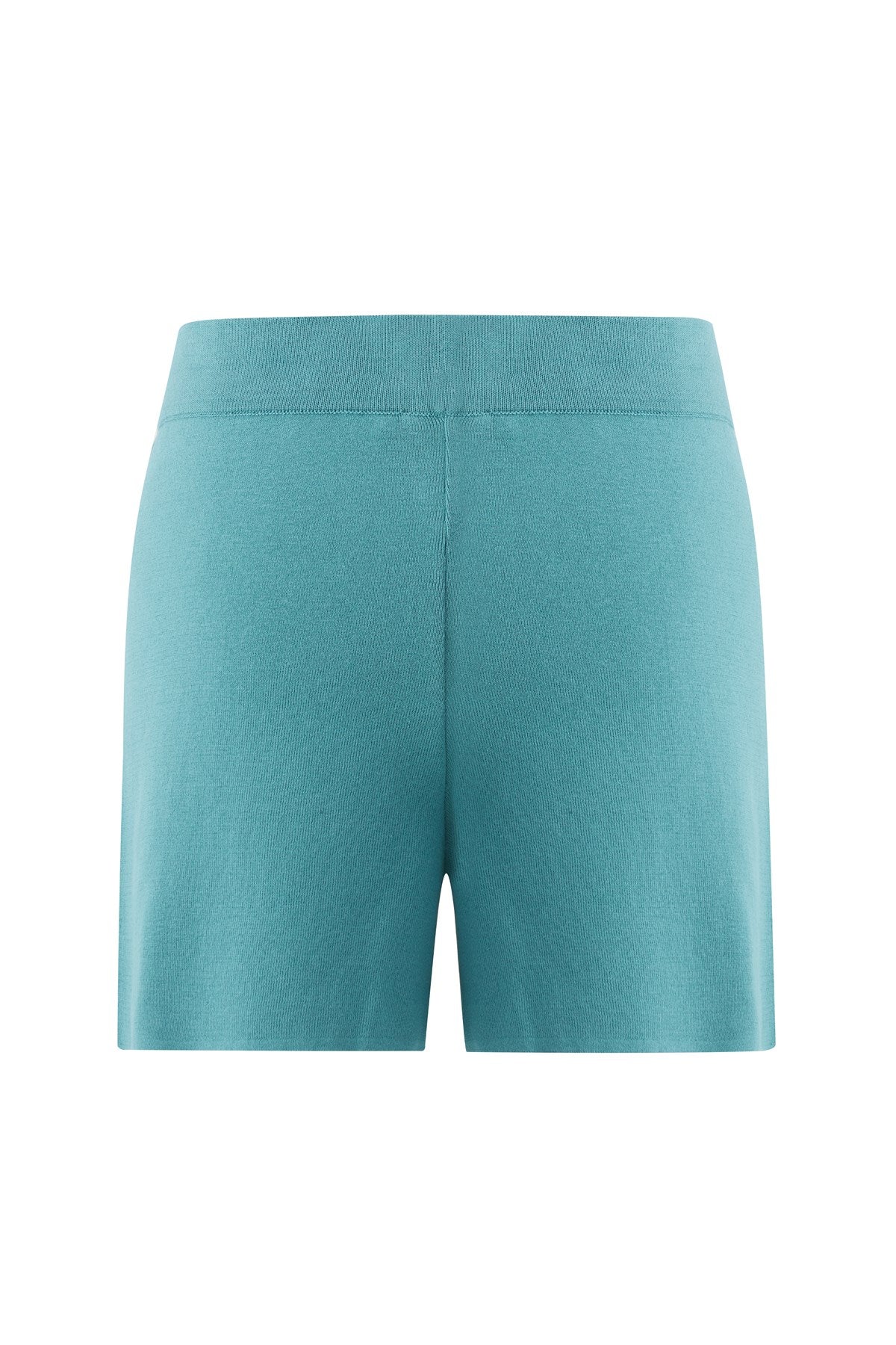Peraluna-%100 Pamuk Kadın Şort Turkuaz-Şort-9-Milagron.com