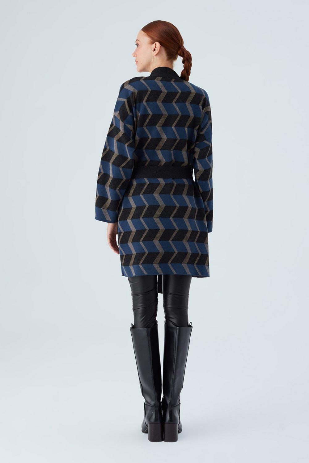 Peraluna-April Cardi̇gan Jakar Desenli Kadın Triko Hırka-Ceket-5-Milagron.com