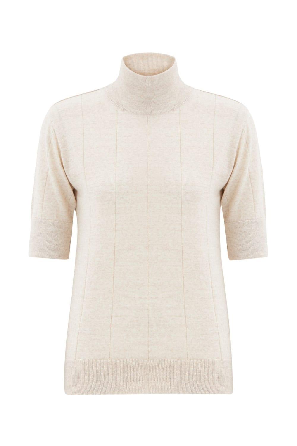 Peraluna-Balıkçı Yaka Kısa Kollu İnce Basic Kadın Triko Bluz-Top-26-Milagron.com