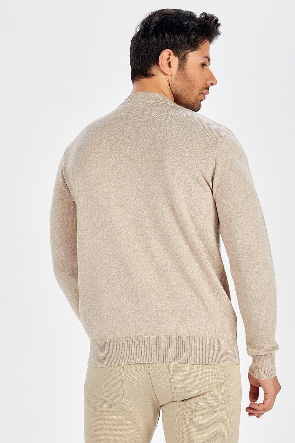 Peraluna-Bisiklet Yaka Basic Erkek Triko Kazak-Kazak & Triko-6-Milagron.com