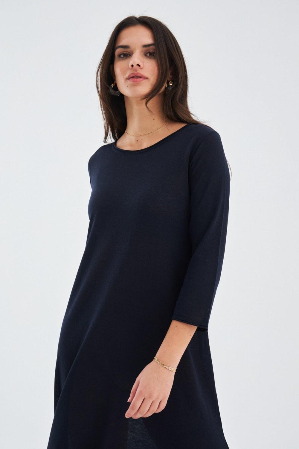 Peraluna-Bol İnce Yazlık Şifonlu Kadın Triko Elbise-Elbise-12-Milagron.com