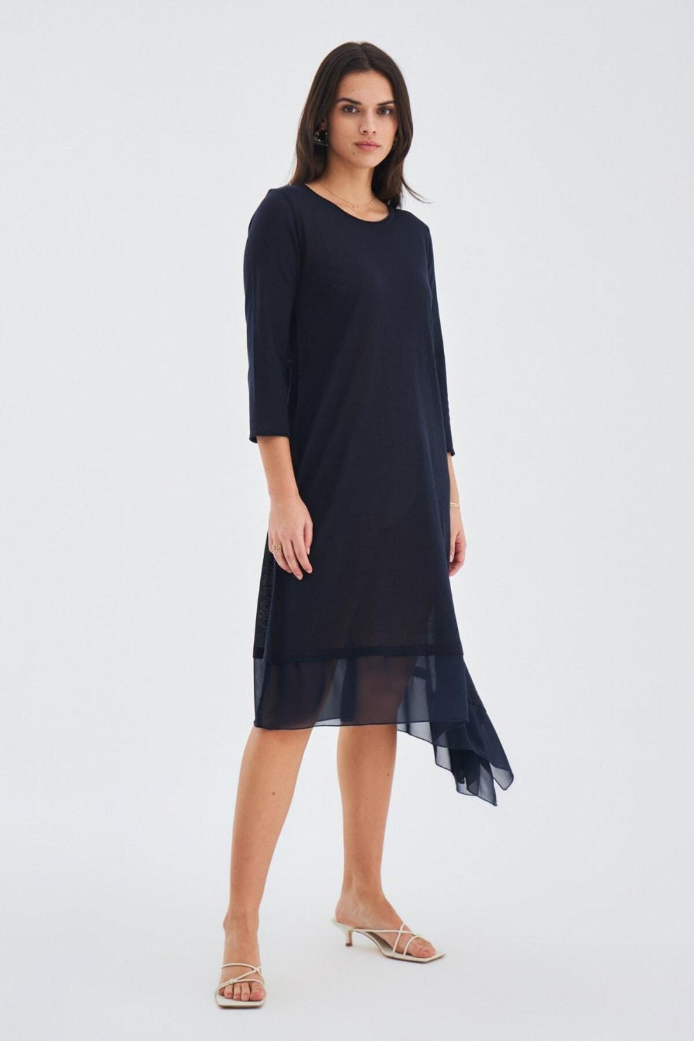 Peraluna-Bol İnce Yazlık Şifonlu Kadın Triko Elbise-Elbise-13-Milagron.com