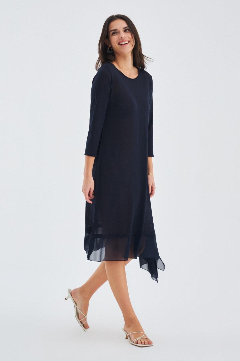 Peraluna-Bol İnce Yazlık Şifonlu Kadın Triko Elbise-Elbise-14-Milagron.com