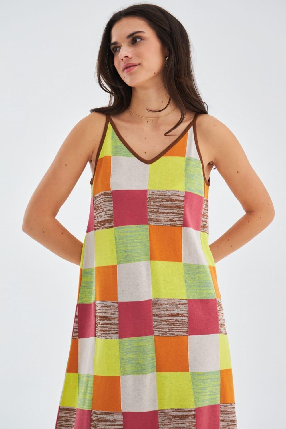 Peraluna-Bonjo Dress Askılı Yazlık Kadın Triko Elbise-Elbise-1-Milagron.com