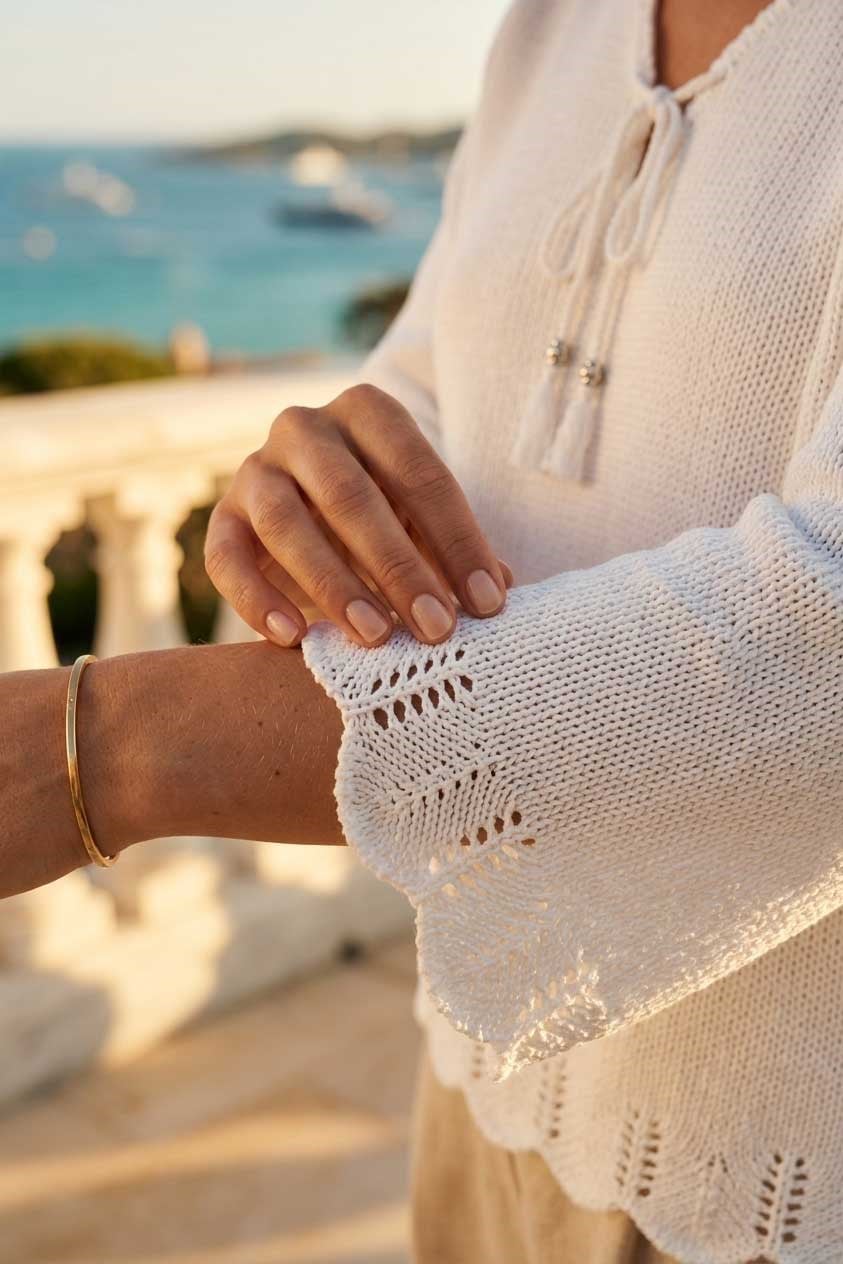Peraluna Breeze Tunik, Kadın Triko Tunik - Beyaz