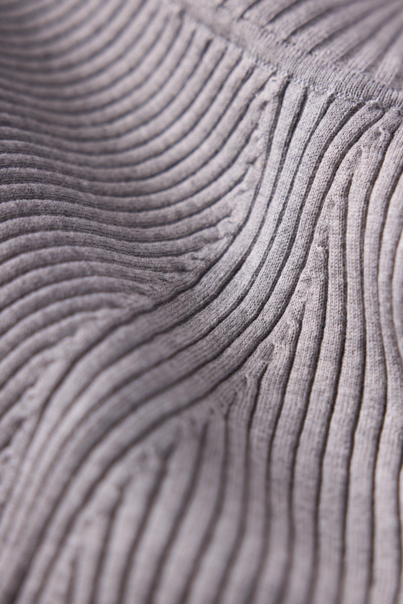 Peraluna-Briar Rib Örgü Fit Kalıp Kadın Triko Kazak Gri Melanj-Kazak & Triko-6-Milagron.com