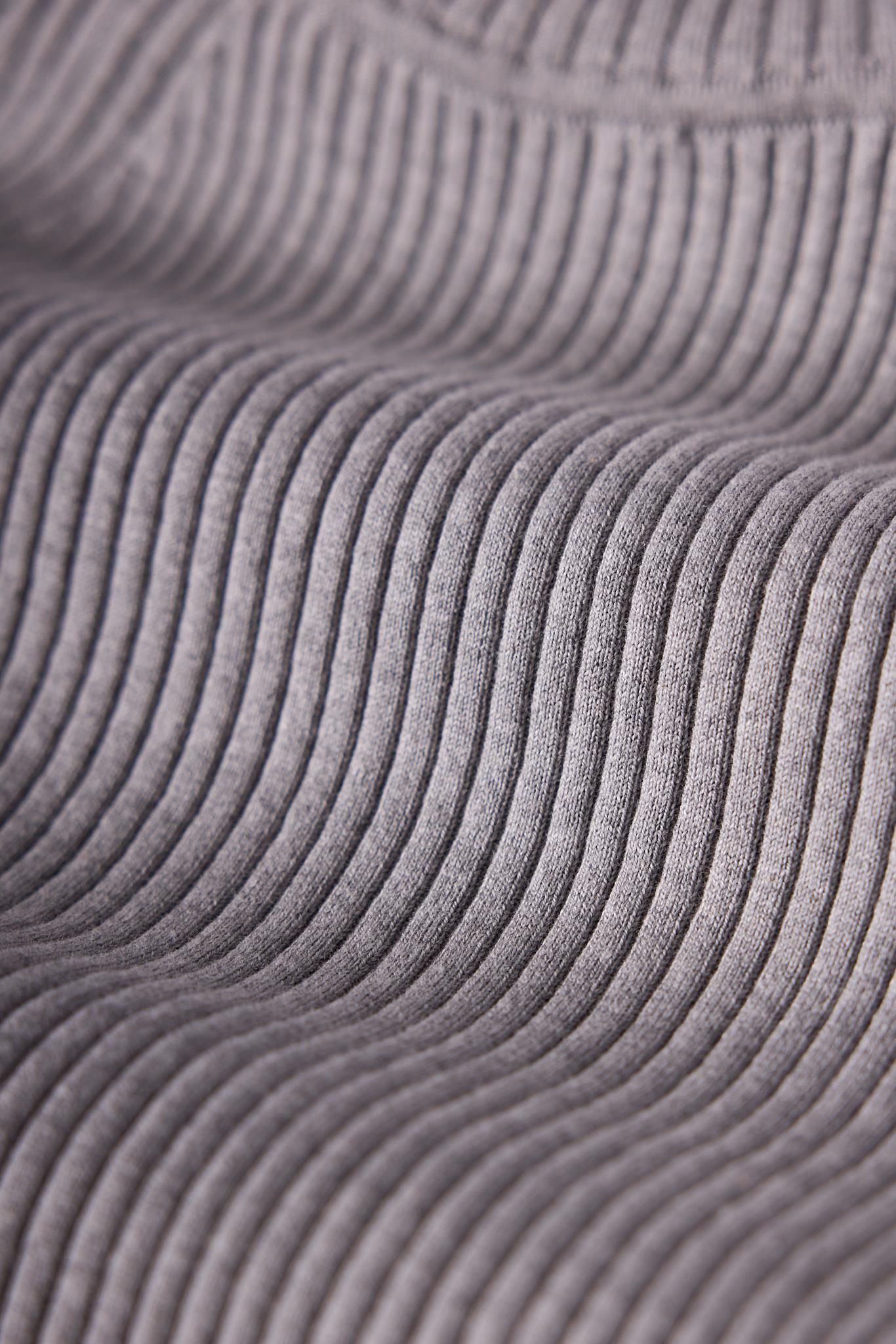 Peraluna-Briar Rib Örgü Fit Kalıp Kadın Triko Kazak Gri Melanj-Kazak & Triko-7-Milagron.com