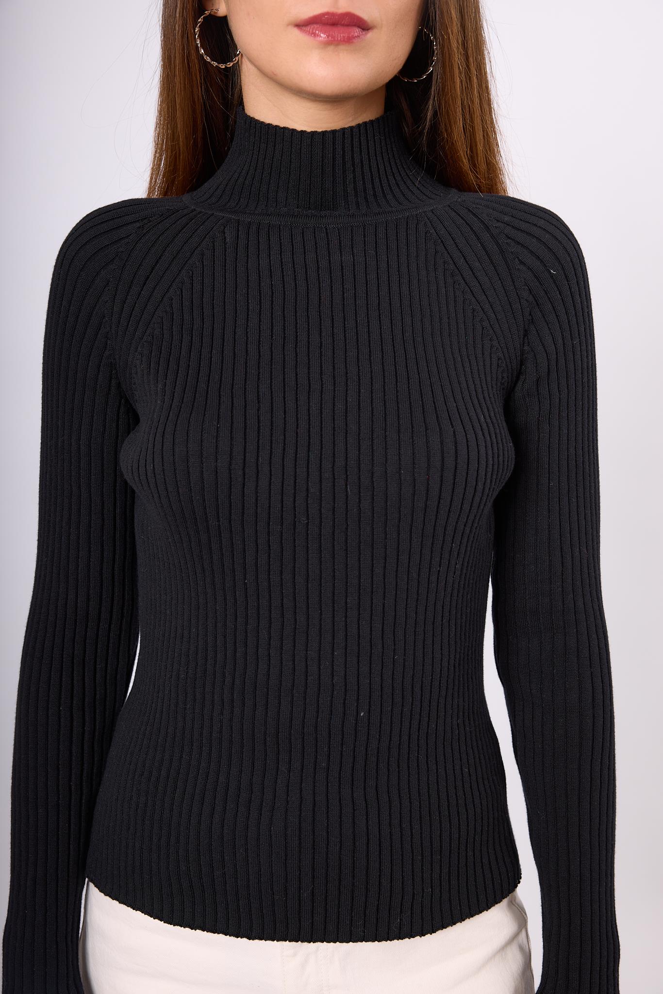 Peraluna-Britta Rib Örgü Fit Kalıp Kadın Triko Kazak-Kazak & Triko-3-Milagron.com