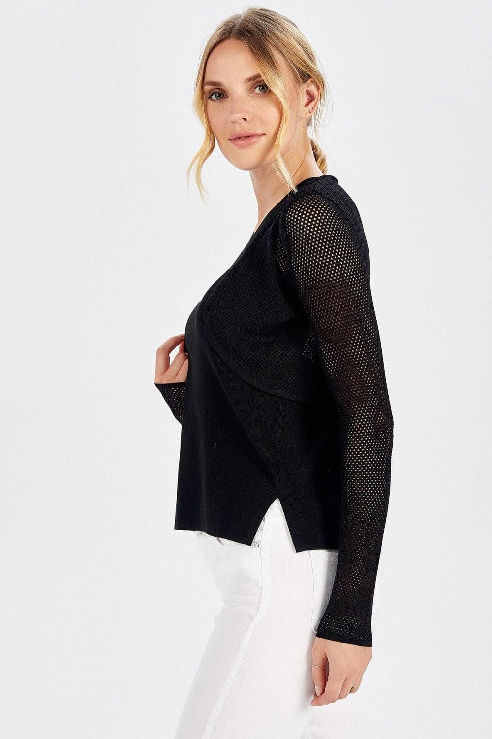 Peraluna-Butterfly Bolero File örgü Uzun Kol Triko Kadın Bolero-Kazak & Triko-15-Milagron.com