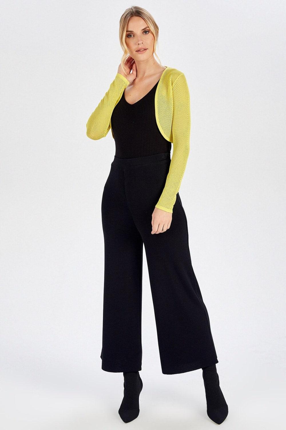 Peraluna-Butterfly Bolero File örgü Uzun Kol Triko Kadın Bolero-Kazak & Triko-19-Milagron.com