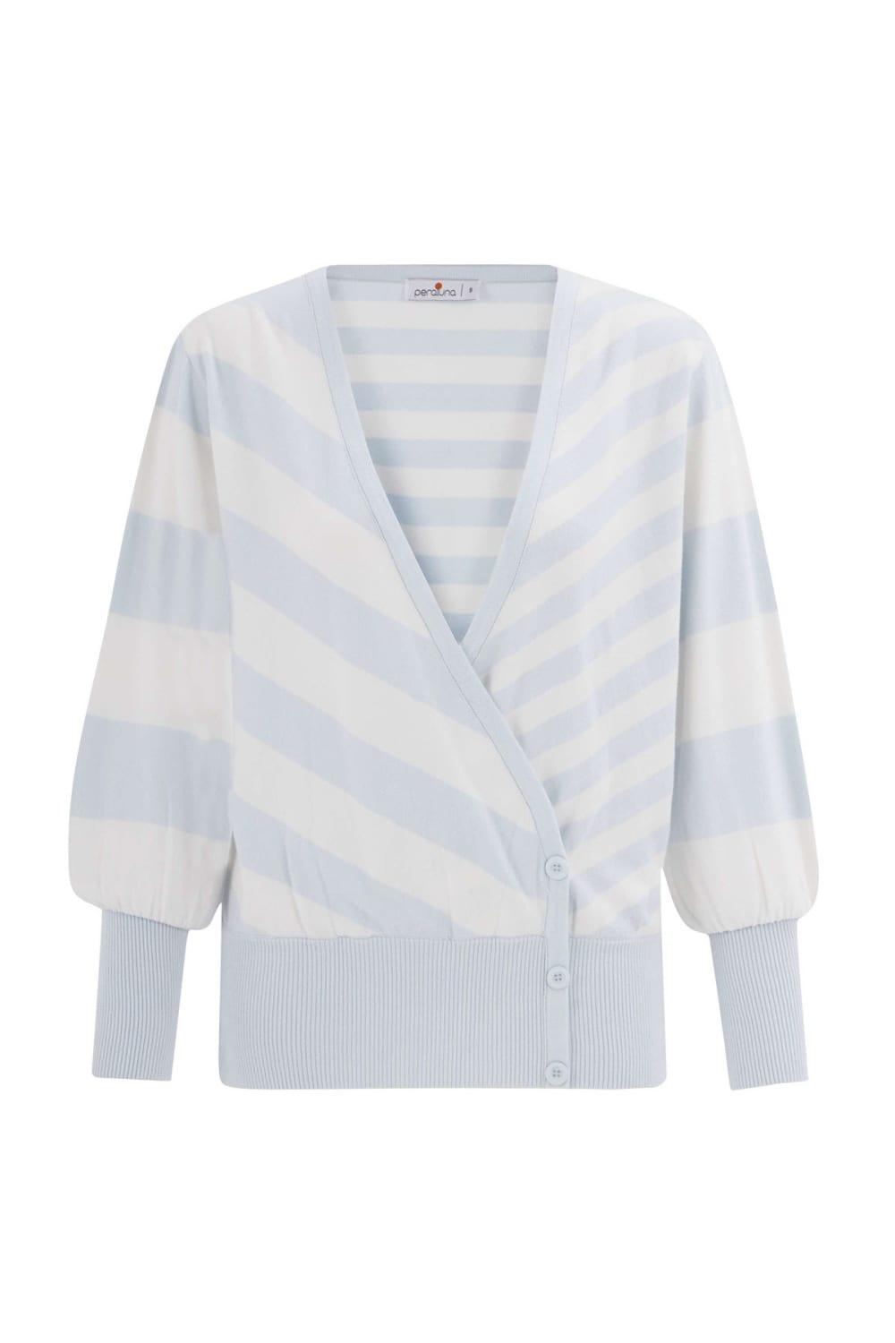 Peraluna-Derin Yaka Dökümlü Kolları Büzgülü Kadın Triko Kazak-Kazak & Triko-14-Milagron.com