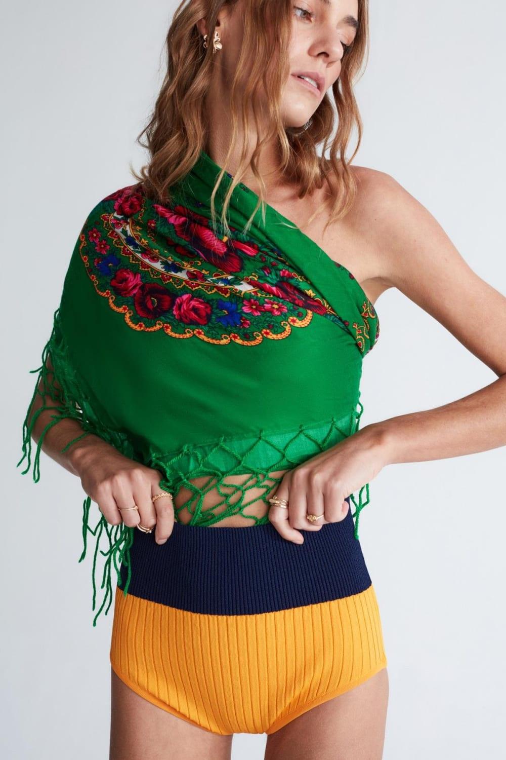 Peraluna-Dora Shorts Ribana Örgü Kadın Triko Tayt Şort -Şort-6-Milagron.com