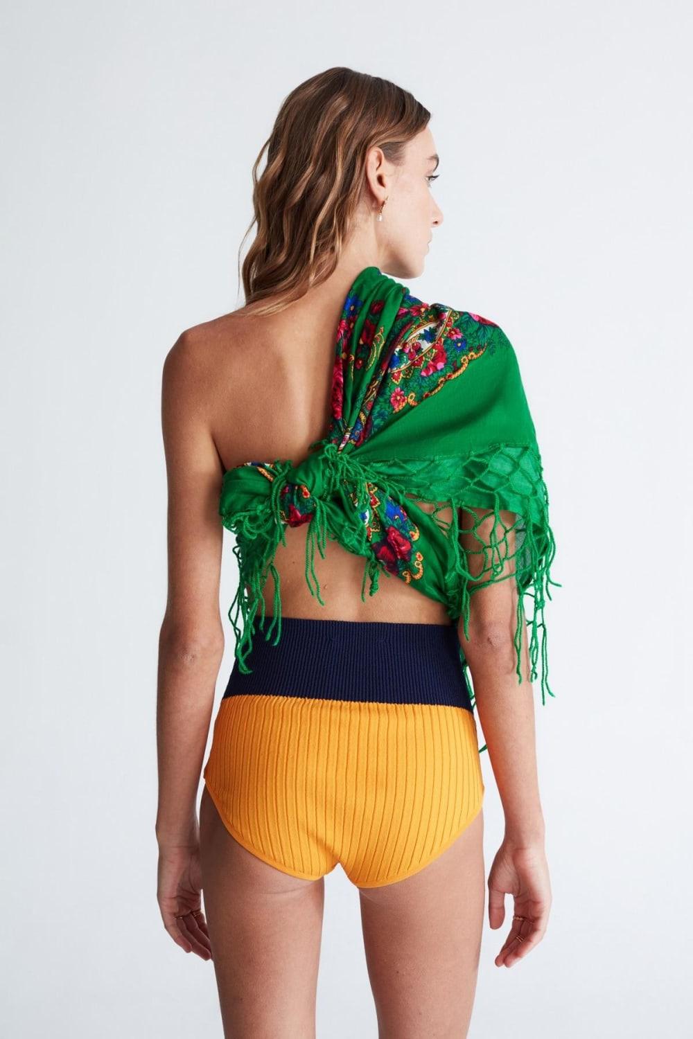 Peraluna-Dora Shorts Ribana Örgü Kadın Triko Tayt Şort -Şort-8-Milagron.com