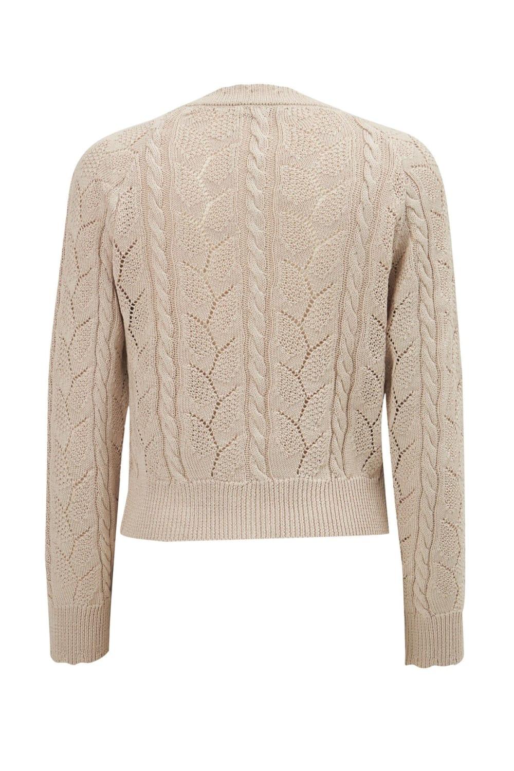 Peraluna-Ella Cardigan Ajur Detaylı Yazlık Düğmeli Kadın Triko Hırka-Kazak & Triko-27-Milagron.com