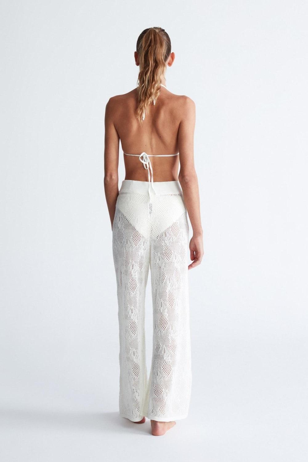 Peraluna-Emma Trouser Dantel Desen örgülü Geniş Midi Boy Kadın Triko Pantolon -Pantolon-9-Milagron.com