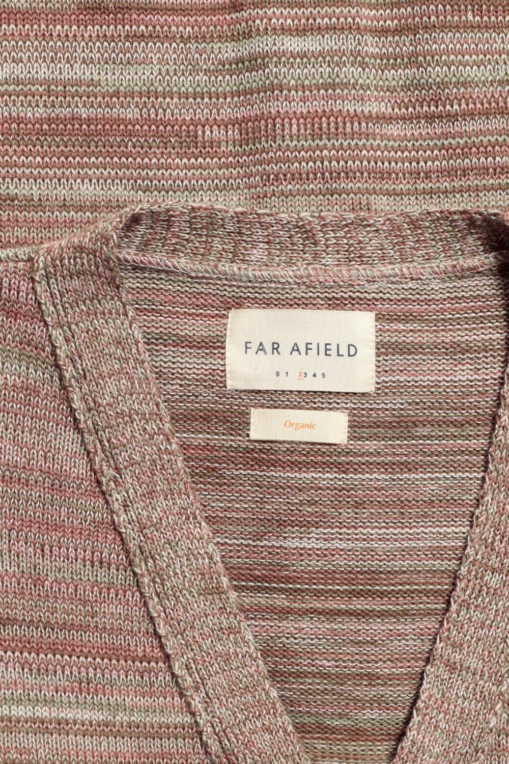 Peraluna-Far Afield Buckley Cardigan Twisted Yarn V Yaka Standart Kesim %100 Organik Pamuk Melanj Erkek Triko Hırka-Kazak & Triko-3-Milagron.com