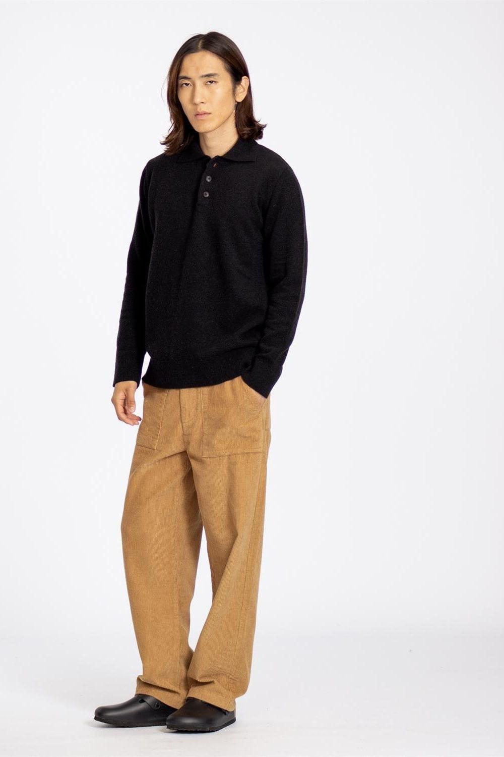 Peraluna-Far Afield Kier Knitted Polo Polo Yaka Standart Kesim Yün Karışım Erkek Triko Kazak-Kazak & Triko-1-Milagron.com