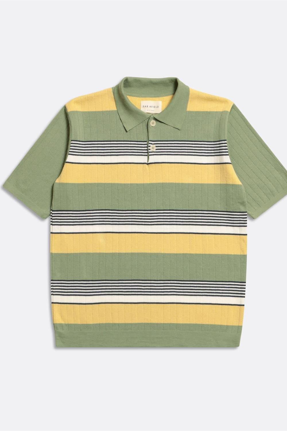 Peraluna-Far Afield Leroy Polo Gatto Stripe Bisiklet Yaka Kısa Kol %100 Organik Pamuk Erkek Triko Tişört-T-Shirts-4-Milagron.com
