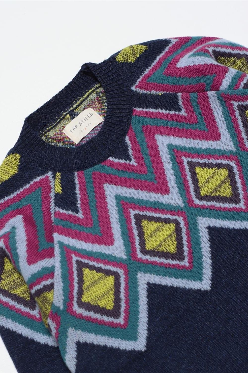 Peraluna-Far Afield Miyuki Knit Bisiklet Yaka Reglan Kol Erkek Triko Kazak-Kazak & Triko-3-Milagron.com