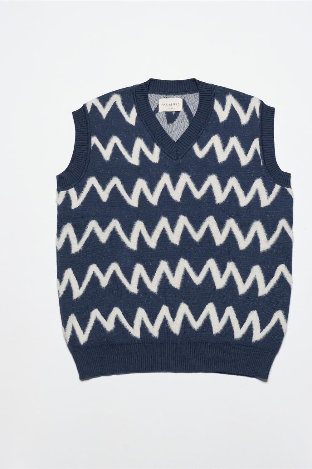Peraluna-Far Afield Pinto Vest Knit Zig V Yaka Zigzag Desen Erkek Triko Süveter-Kazak & Triko-5-Milagron.com