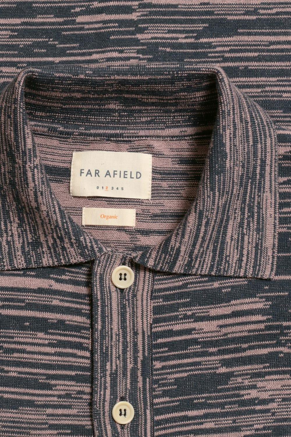 Peraluna-Far Afield Velzy Cardigan Twisted Yarn Bisiklet Yaka Kısa Kol %100 Organik Pamuk Melanj Erkek Triko Hırka-Kazak & Triko-4-Milagron.com