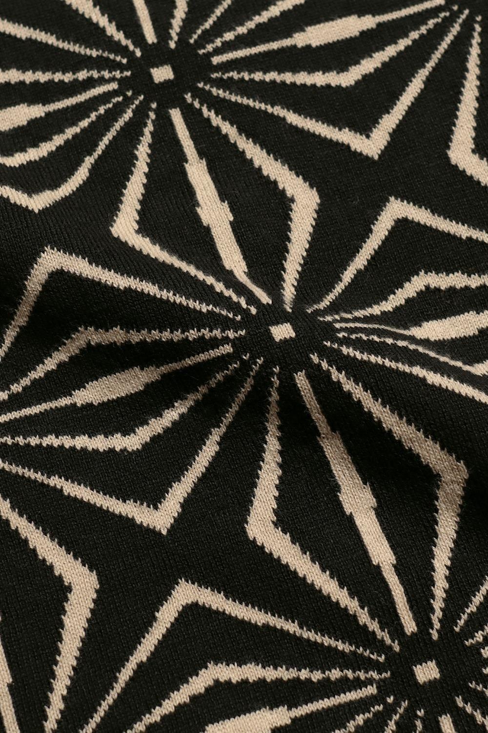 Peraluna-Far Afield Zigger Cardigan Tenteo Pattern Polo Yaka Kısa Kol %100 Organik Pamuk Erkek Triko Hırka-Kazak & Triko-4-Milagron.com