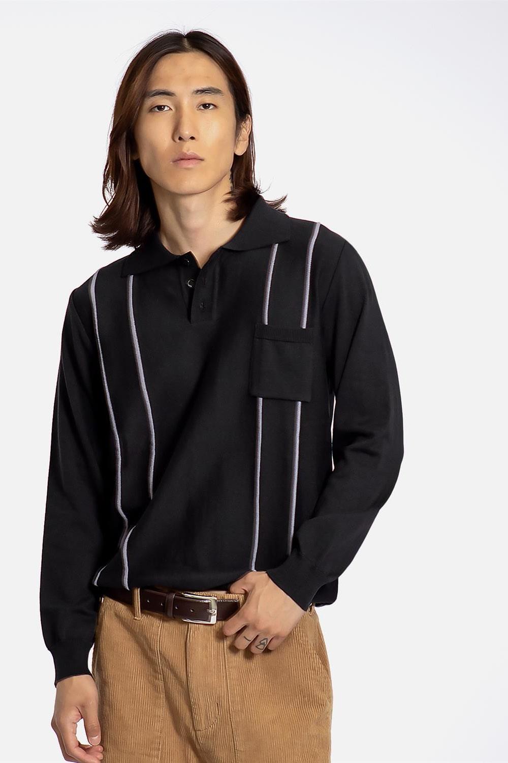 Peraluna-Far Afiled Alfaro Ls Polo Polo Yaka Standart Kesim Çizgi Detaylı %100 Organik Pamuk Erkek Triko Kazak-Kazak & Triko-1-Milagron.com