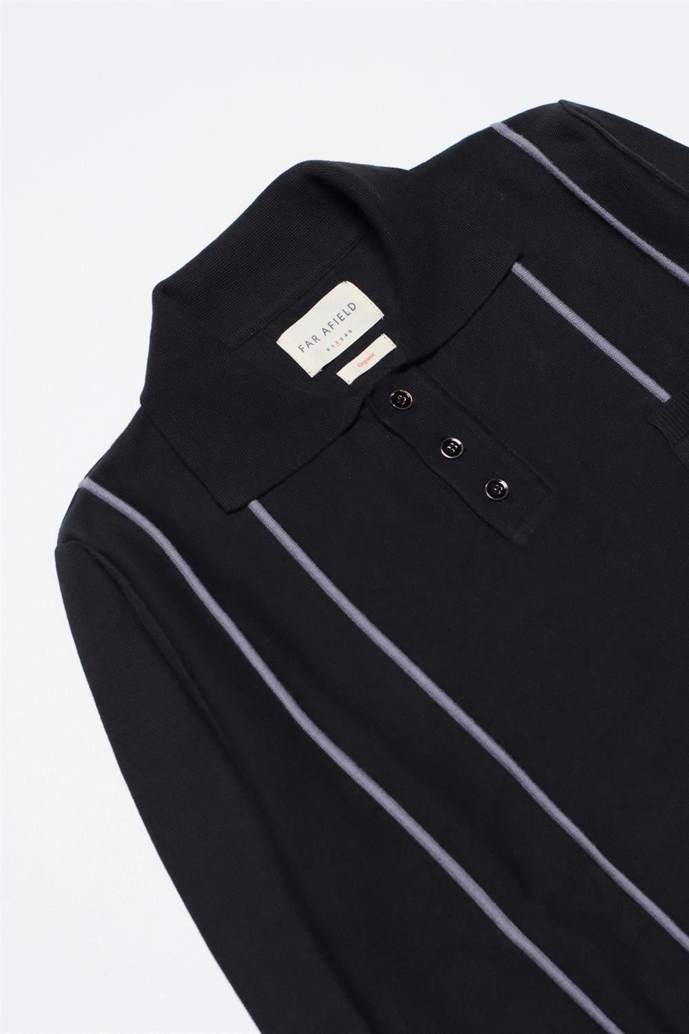 Peraluna-Far Afiled Alfaro Ls Polo Polo Yaka Standart Kesim Çizgi Detaylı %100 Organik Pamuk Erkek Triko Kazak-Kazak & Triko-3-Milagron.com