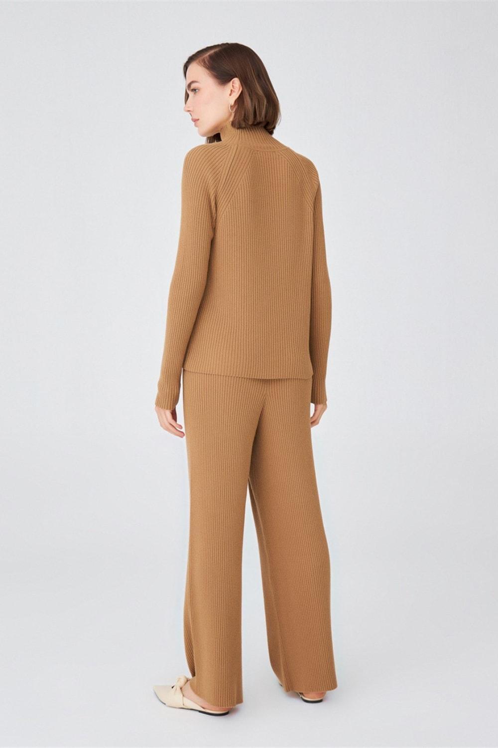 Peraluna-Fit Kalıp Balıkçı Yaka Kaşmir Karışım Kadın Triko Kazak-Kazak & Triko-4-Milagron.com