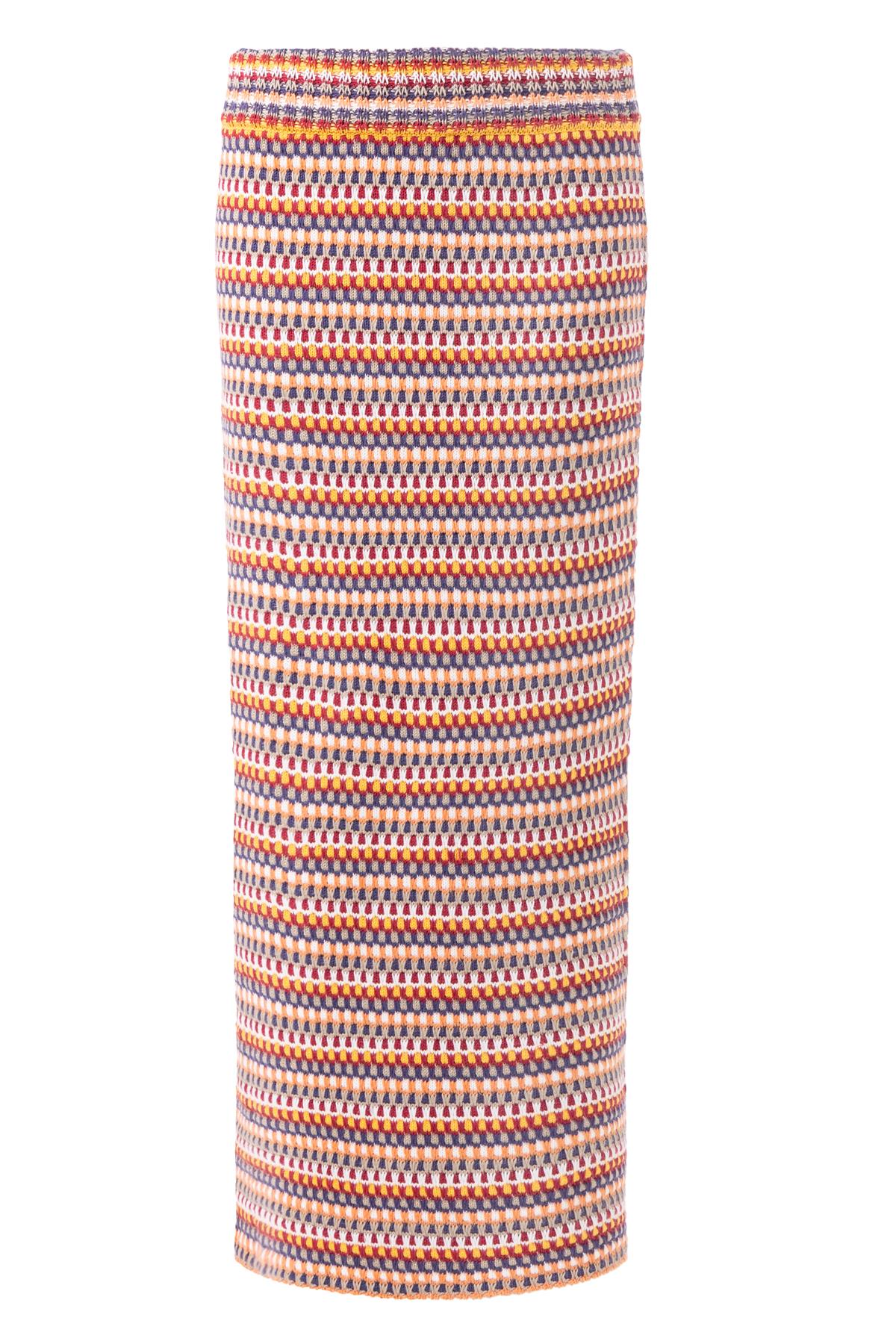 Peraluna-Frida Long Skirt Beli Lastikli Dar Kesim Yan Yırtmaçlı 90 Cm Kadın Triko Etek-Etek-9-Milagron.com