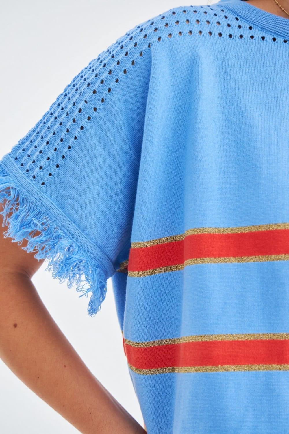 Peraluna-Hannah Blouse & Shorts Pamuklu Yazlık Kadın Triko şort Takım-Şort-8-Milagron.com