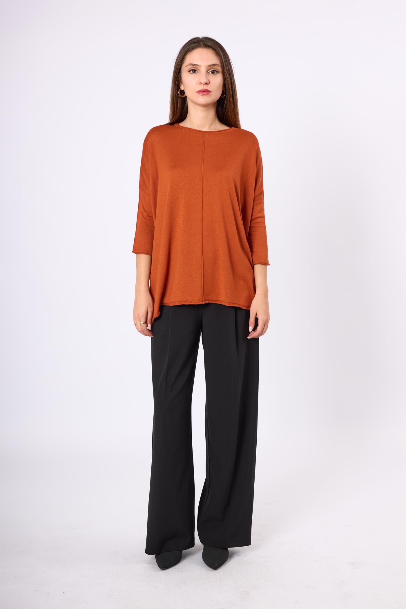 Peraluna-Helion Bol Kesim Kadin Triko Kazak-Kazak & Triko-1-Milagron.com