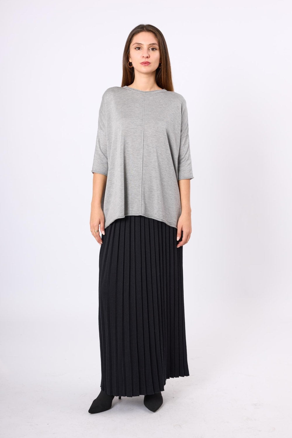 Peraluna-Helion Bol Kesim Kadin Triko Kazak-Kazak & Triko-11-Milagron.com