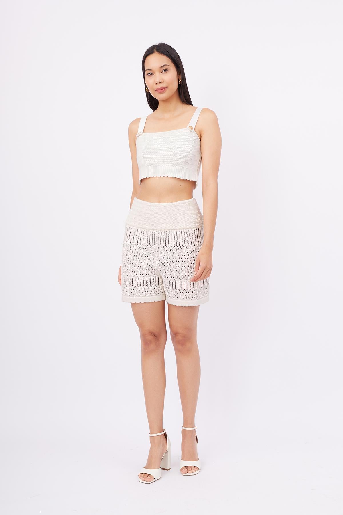 Peraluna-Iris Bralette Balık Sırtı Örgü Altın Renk Düğmeli Kadın Triko Bralet Ekru-Bralet-6-Milagron.com