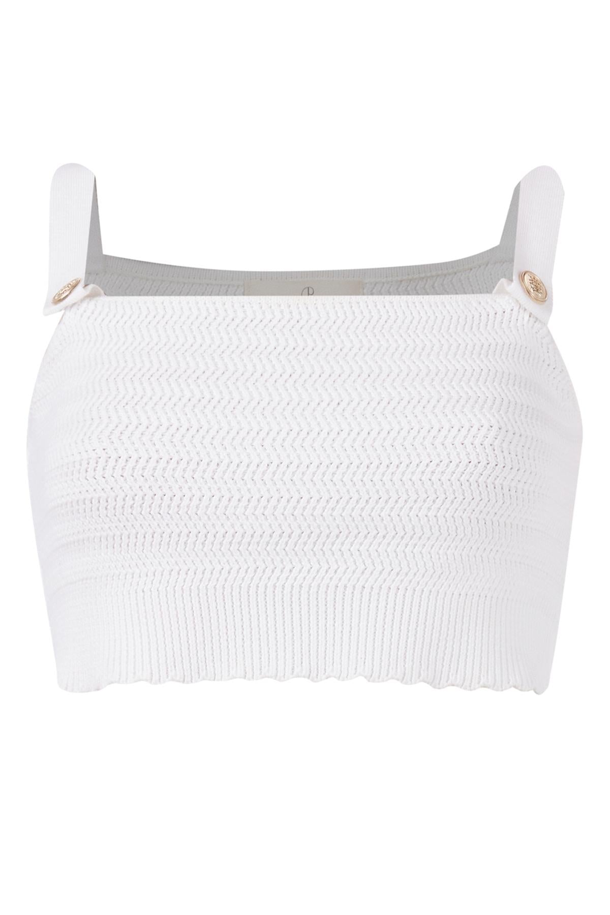 Peraluna-Iris Bralette Balık Sırtı Örgü Altın Renk Düğmeli Kadın Triko Bralet Ekru-Bralet-8-Milagron.com