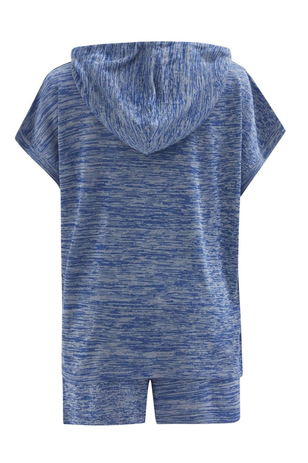 Peraluna-Kaira Blouse & Shorts Kapüşonlu Yazlık Kadın Triko Şort Takım-Şort-12-Milagron.com