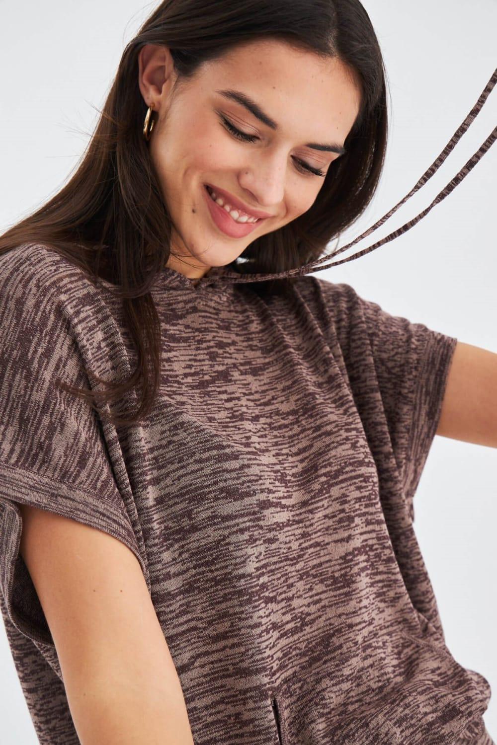 Peraluna-Kaira Blouse & Shorts Kapüşonlu Yazlık Kadın Triko Şort Takım-Şort-20-Milagron.com