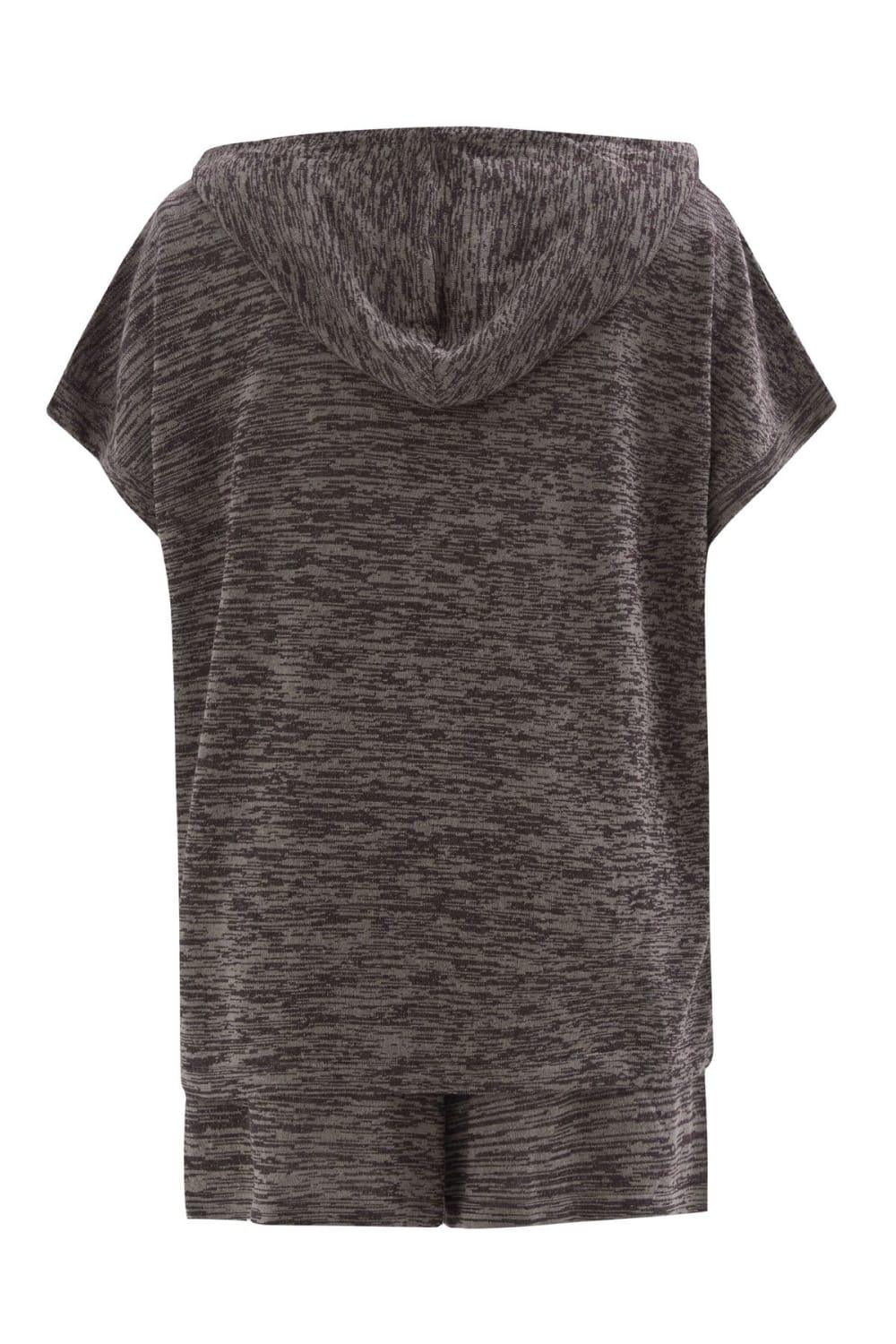 Peraluna-Kaira Blouse & Shorts Kapüşonlu Yazlık Kadın Triko Şort Takım-Şort-23-Milagron.com