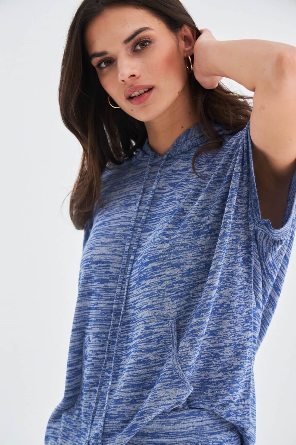 Peraluna-Kaira Blouse & Shorts Kapüşonlu Yazlık Kadın Triko Şort Takım-Şort-7-Milagron.com