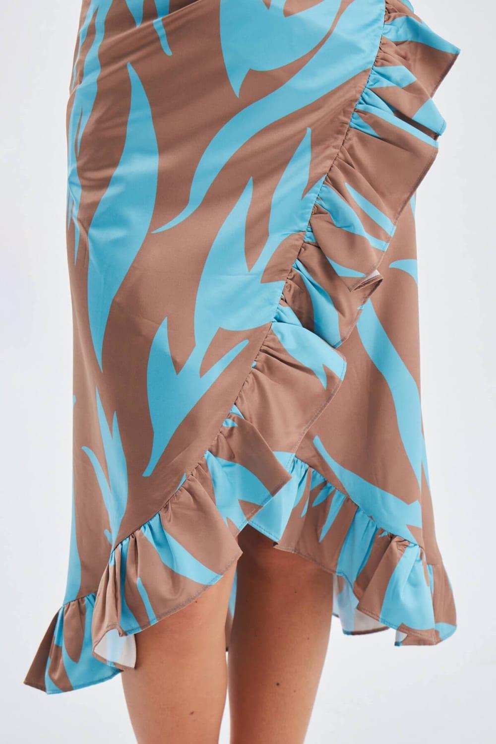 Peraluna-Kali̇nda Ski̇rt Desenli Mat Dokulu Yazlık Fırfırlı Kadın Pareo Etek-Pareo & Bandana-4-Milagron.com