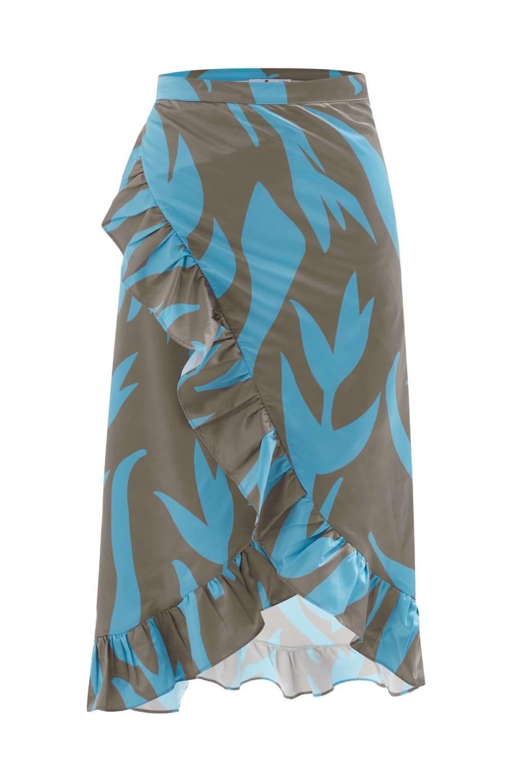 Peraluna-Kali̇nda Ski̇rt Desenli Mat Dokulu Yazlık Fırfırlı Kadın Pareo Etek-Pareo & Bandana-9-Milagron.com