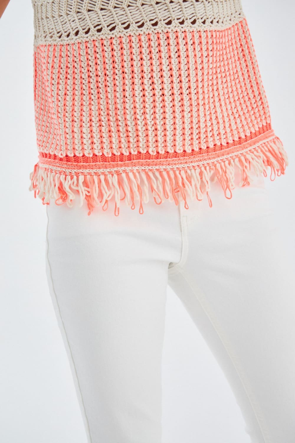 Peraluna-Kiyo Blouse Püskül Detaylı Kolsuz Yazlık Kadın Triko Bluz -Bluz-6-Milagron.com